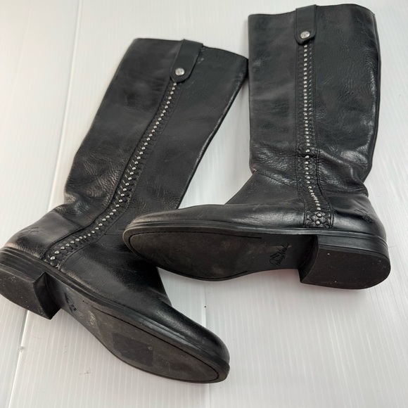 Patricia Nash Carlina Black Leather Knee-High Boots - Picture 3 of 13